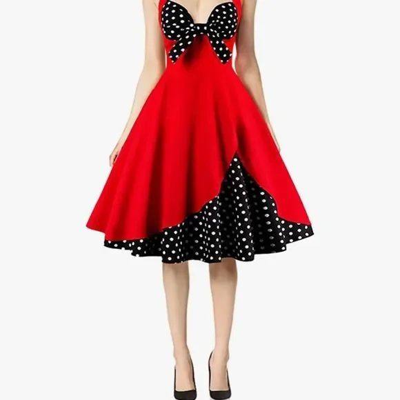 Amazon | Dresses | Vintage Style Halter Neck Dress | Poshmark
